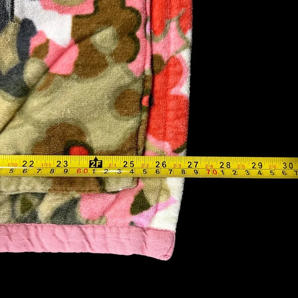 Flower Power Beach Towel Gap Kids Floral Pink Green Pocket Cotton Retro Style